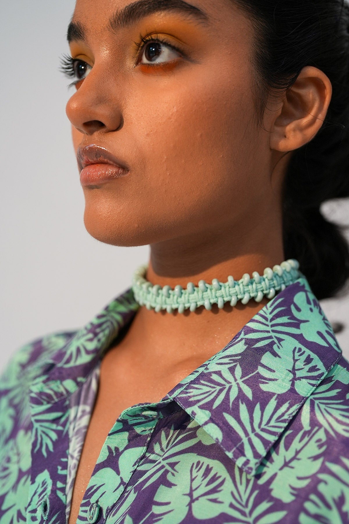 Buy Mint Macrame Pattern Choker by Beachbum for women online at ScrollnShops
